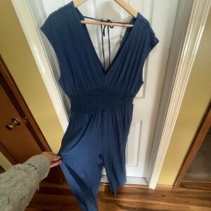 Old Navy Teal Sleeveless Jumpsuit